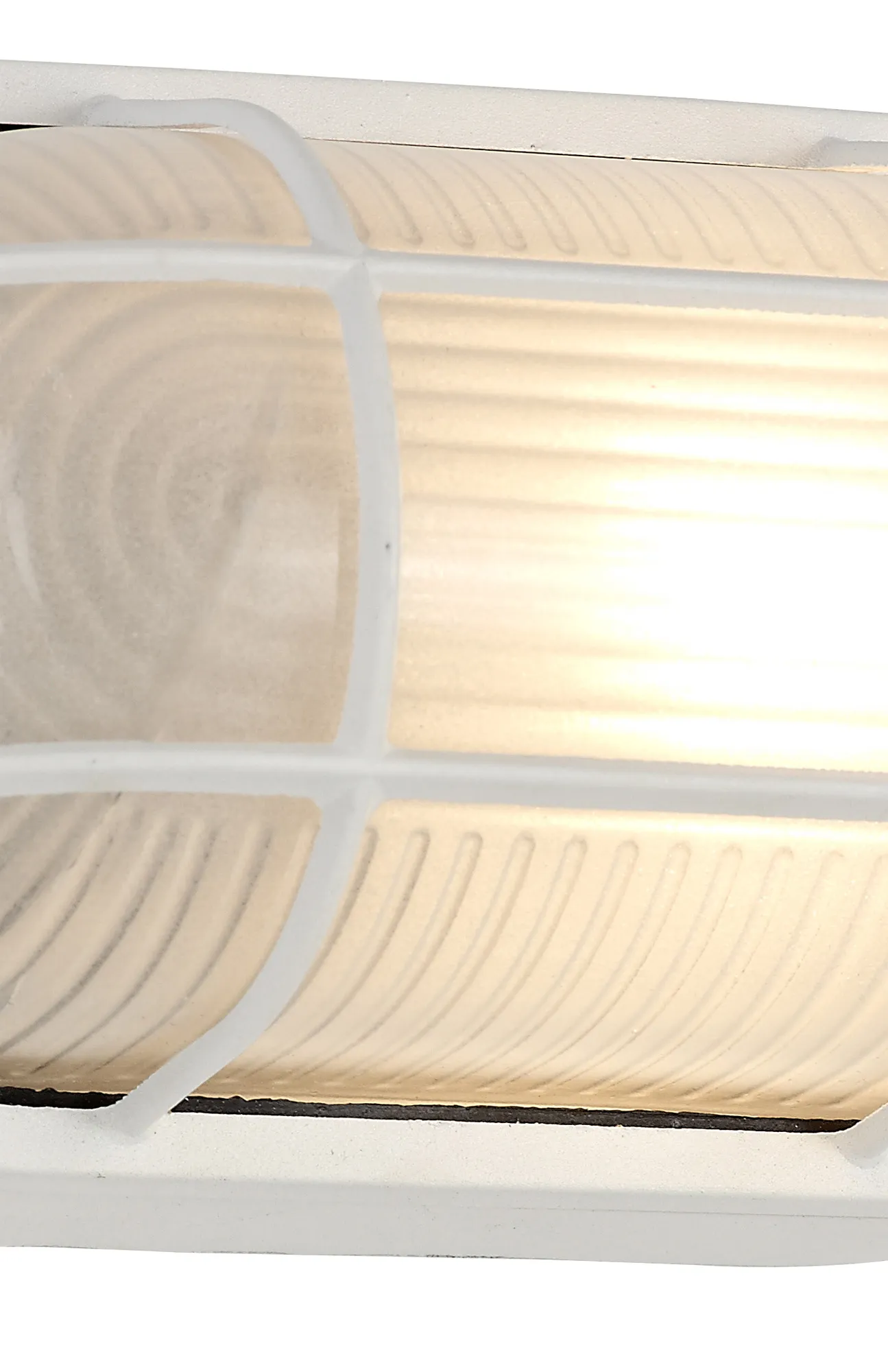 Avon Oval Wall Lamp 1 Light IP44 Outdoor White D0479  Deco Avon